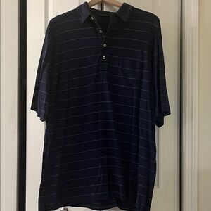 Ralph Lauren Dark Blue Striped Polo Shirt